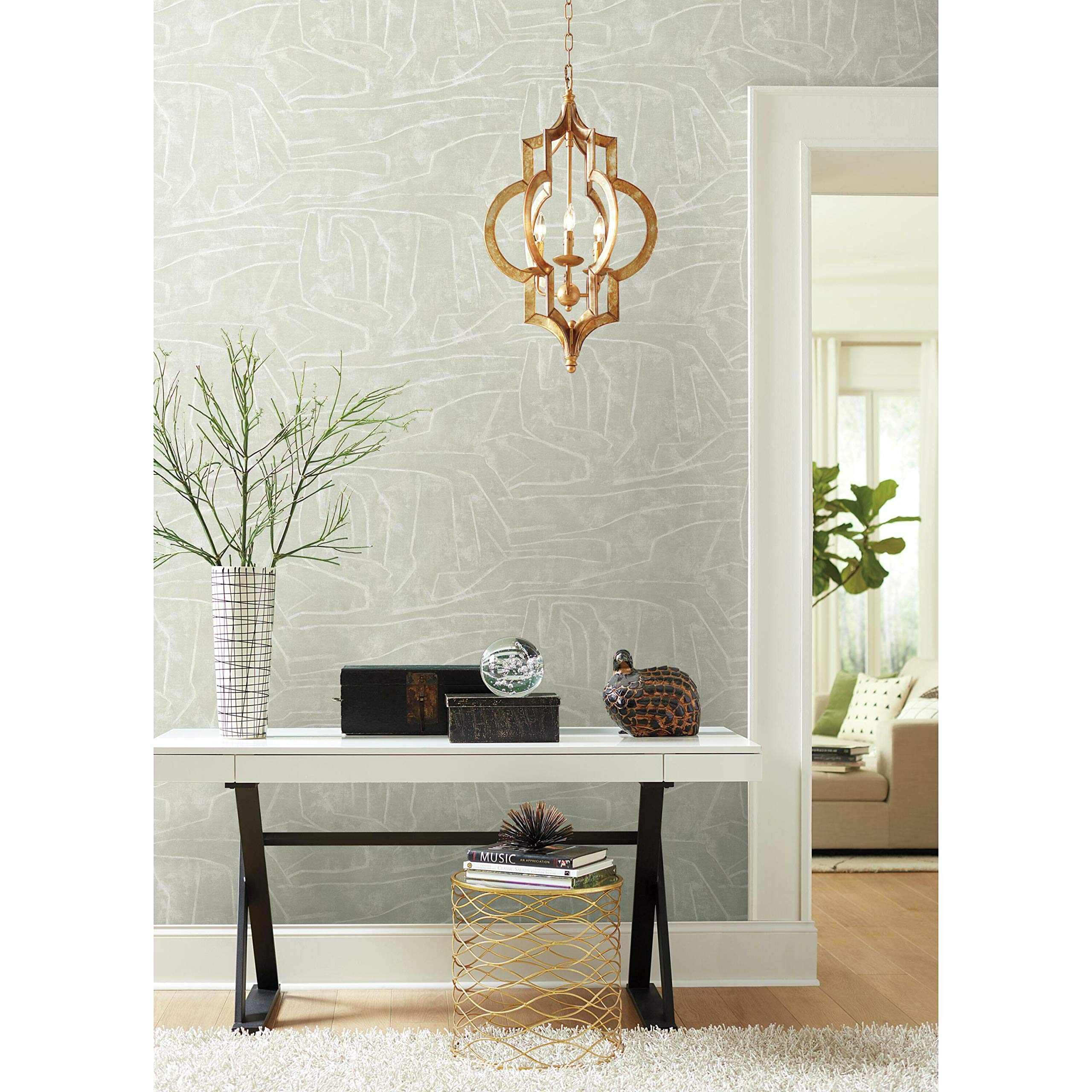 York Wallcoverings PSW1231RL Premium Peel and Stick Wallpaper - Beige Urban Chalk Design for Living Room, Bedroom, or Office Decor | Easy DIY Home Renovation Solution