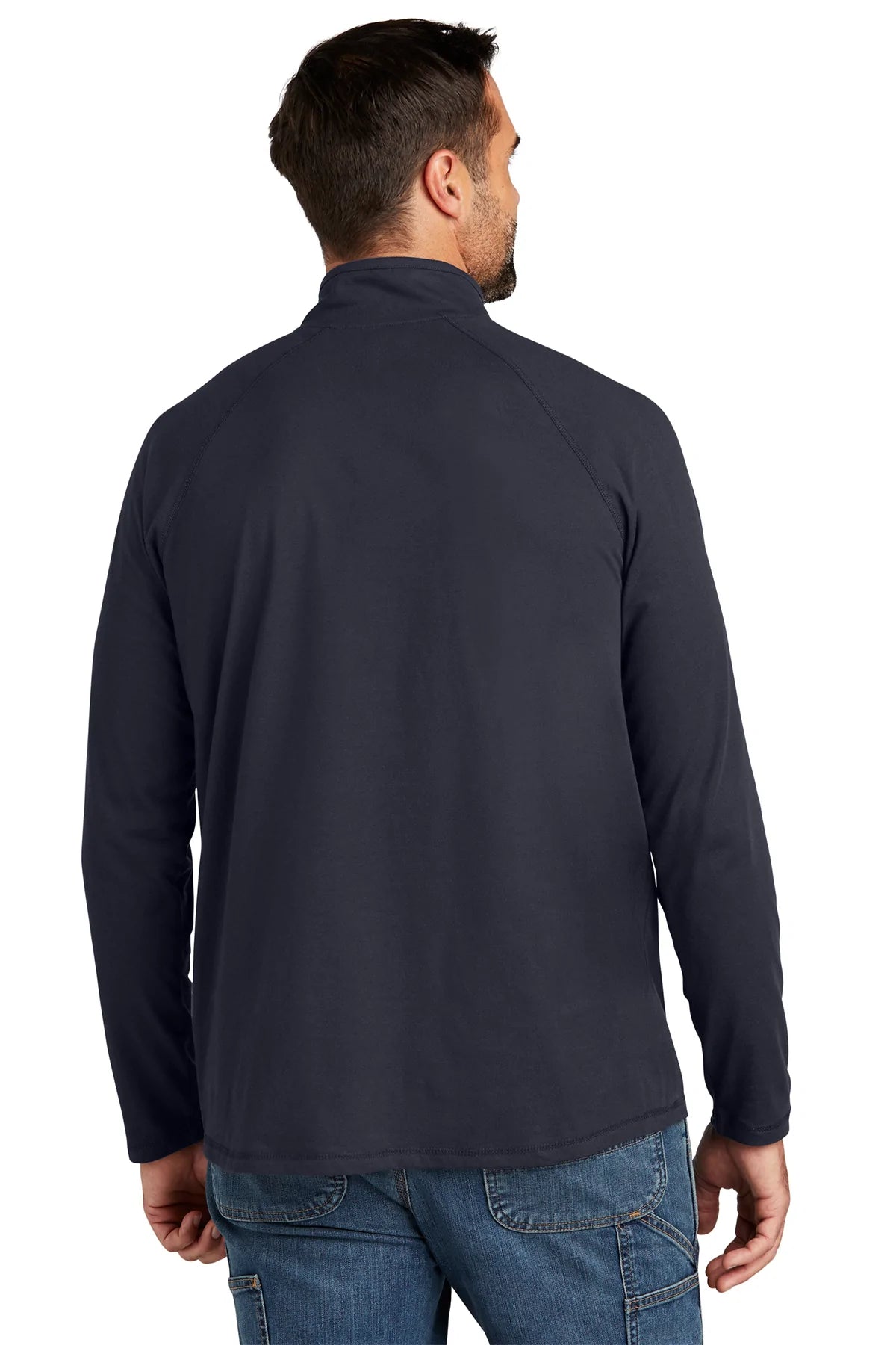 Carhartt Force Lightweight Customized Quarter Zip Sweatshirt for Men - Navy Blue | Comfortable & Durable Workwear for Outdoor Activities & Casual Wear