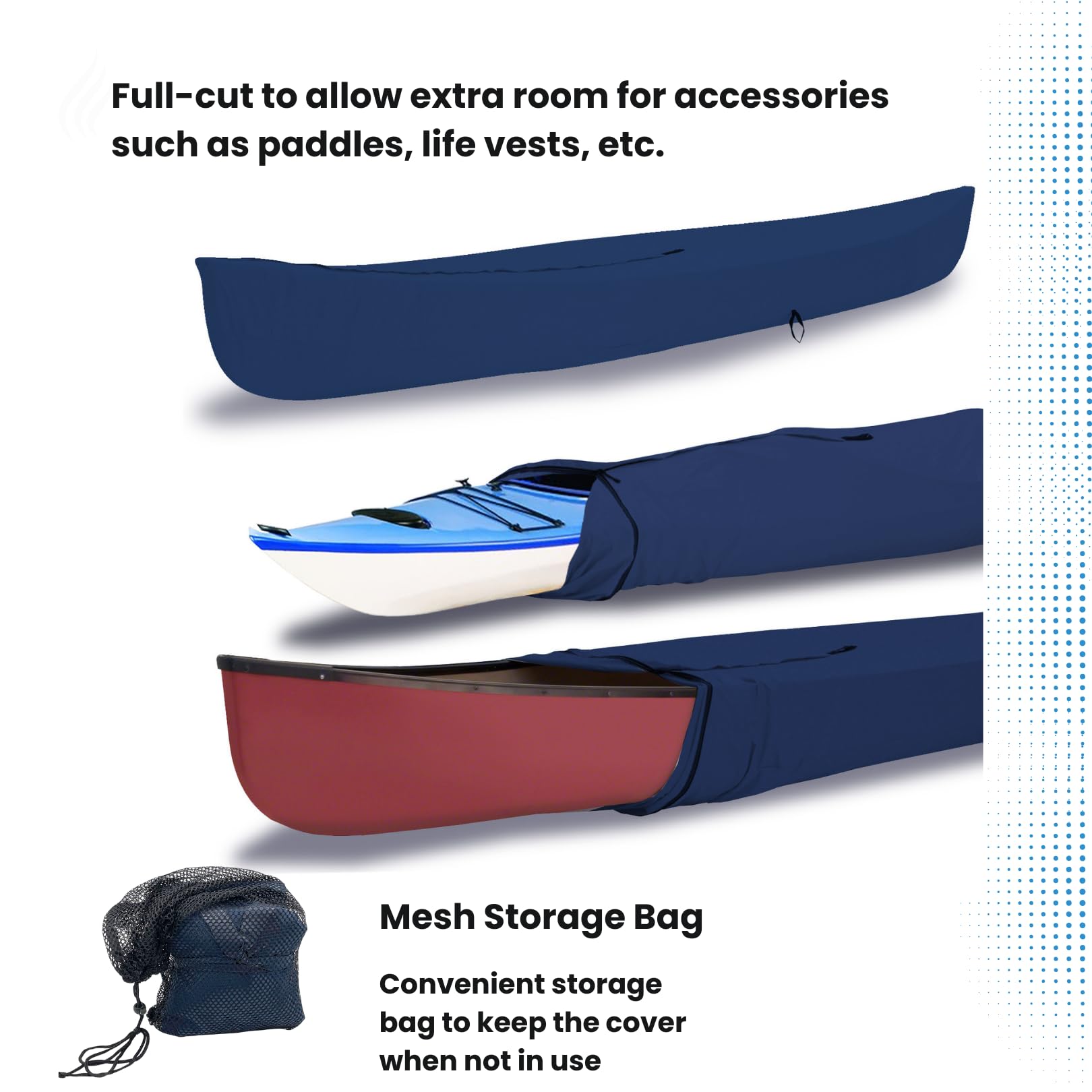 **Waterproof UV-Resistant Canoe & Kayak Cover - Marine Grade Polyester Storage Cover for 11ft-12ft Boats (106