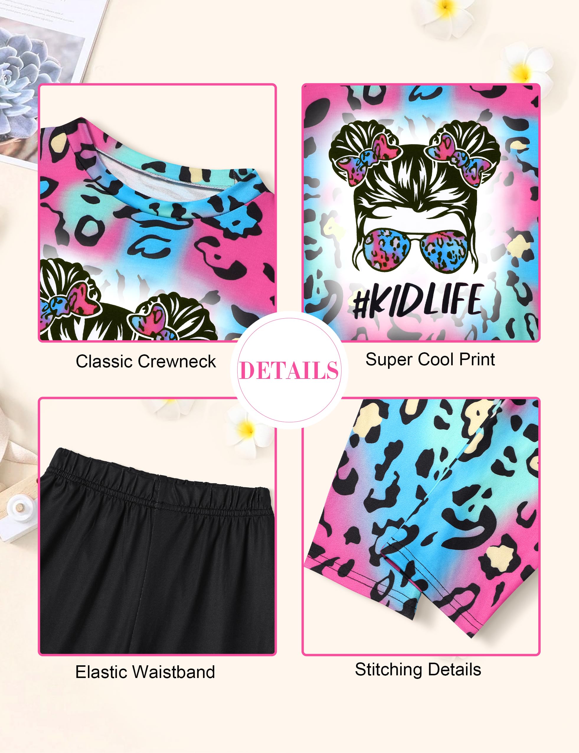 Tie Dye Sweatsuit 2-Piece Set for Toddler Girls - Cute Graphic Pullover Top & Pants Outfit for Fall & Winter | Playdate, Preschool & Holiday Wear