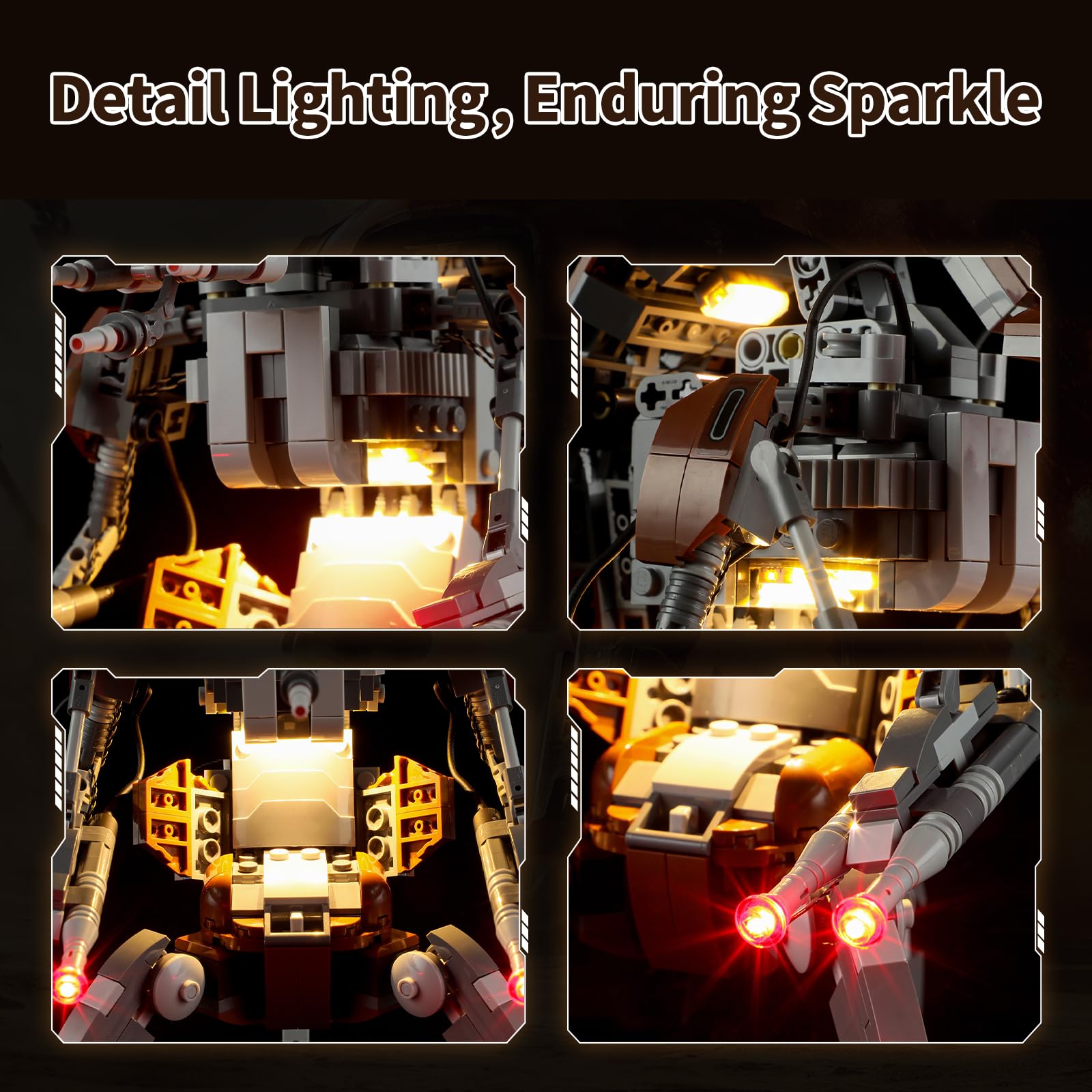 BRIKSMAX LED Lighting Kit for Lego-75381 Droideka - Compatible with Lego Star Wars Building Sets (Lego Set Not Included) - Enhance Your Star Wars Droid Display & Nighttime Room Decor