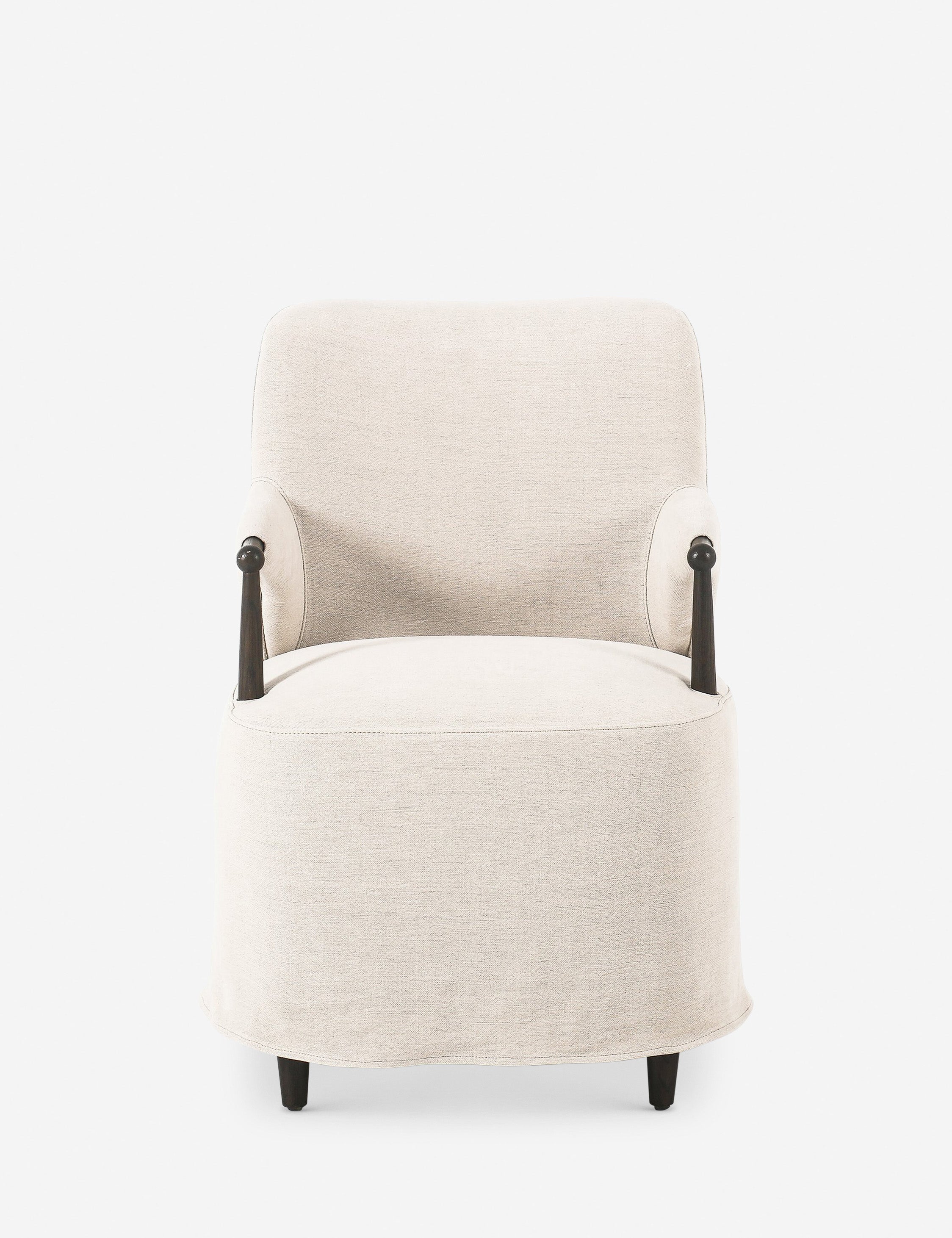Brently Dining Chair by Amber Lewis x Four Hands - Modern Wooden Dining Chair for Kitchen & Dining Room - Perfect for Home Decor & Entertaining Guests