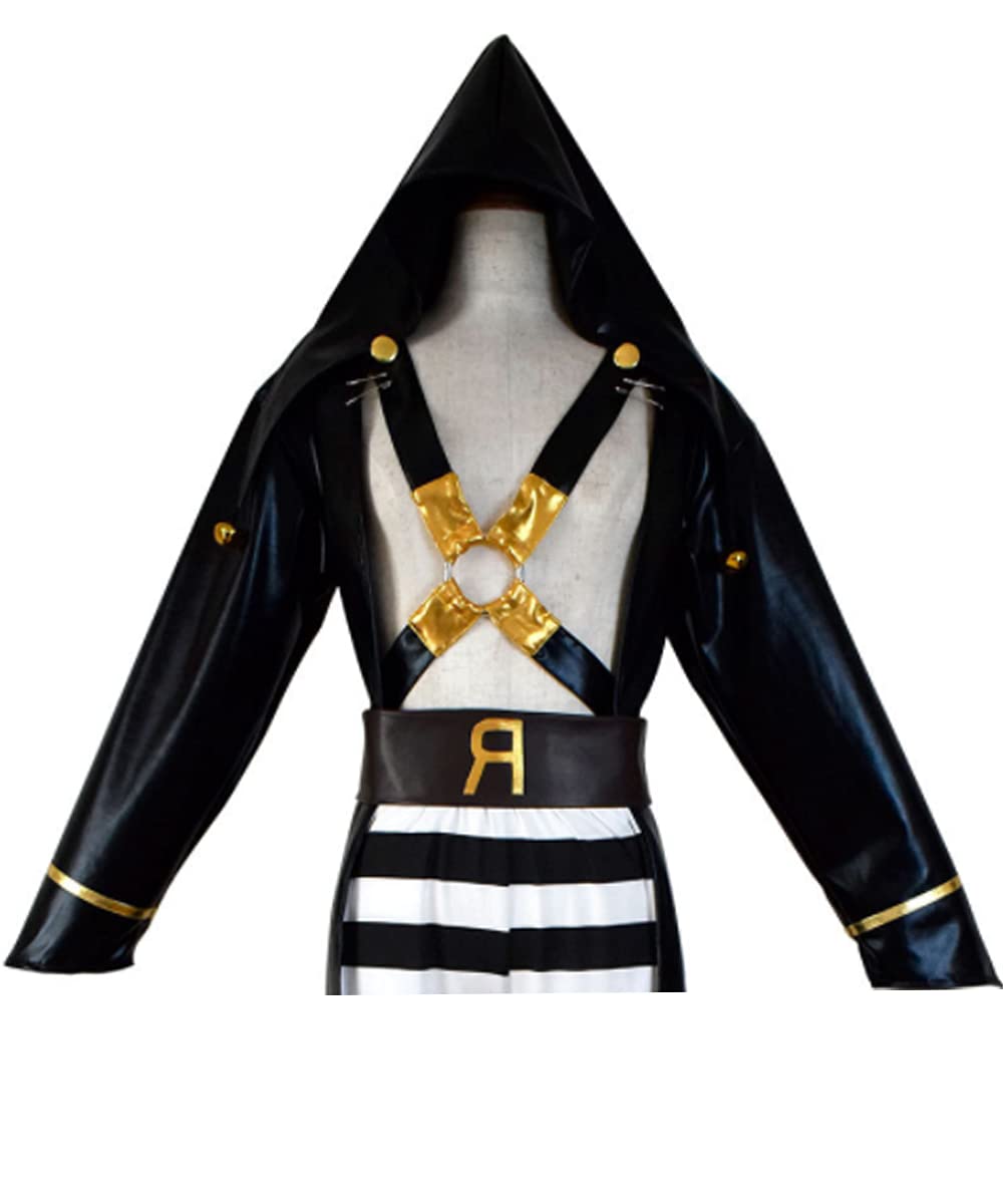 Men's Anime Cosplay Leather Uniform Costume - Halloween Party, Comic Con & Cosplay Events - High-Quality Faux Leather Suit for Role-Playing & Costume Parties