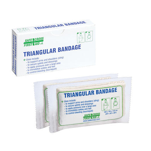 Triangular Bandage - Compressed First Aid Dressing (2 Pack) - Emergency Wound Care for Cuts, Burns & Sprains