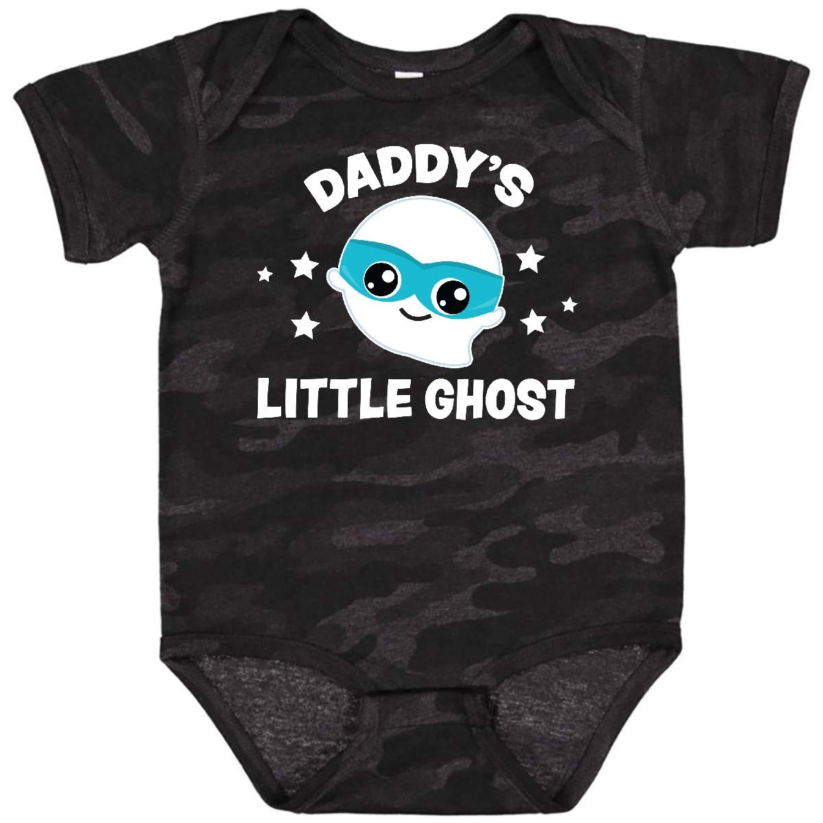 Inktastic Cute Daddy's Little Ghost with Stars Baby Bodysuit - Soft Cotton Infant Onesie for Halloween & Everyday Wear - Perfect Baby Gift for Newborns & Toddlers