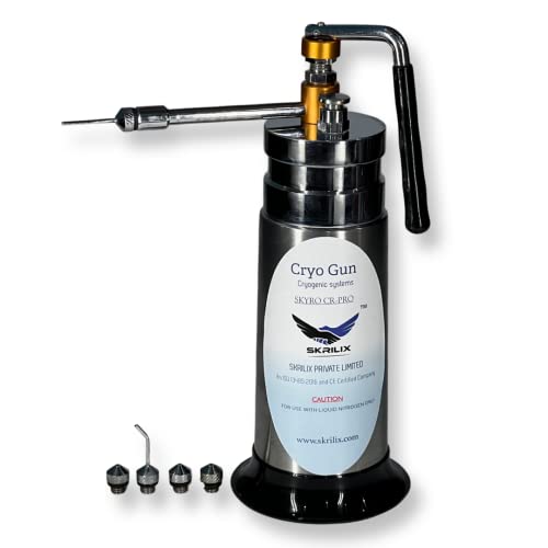 SKRILIX 500ml Liquid Nitrogen Cryo Sprayer - Professional Dermatology Cryotherapy Gun for Wart & Skin Tag Removal - Perfect for Clinics, Salons & Home Use