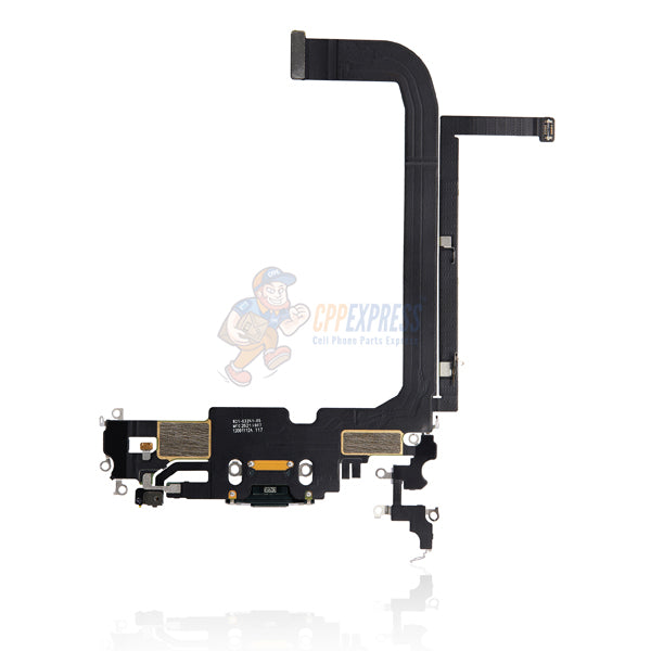 Original iPhone 13 Pro Max Charging Port Dock Connector Flex Cable Replacement - Green | High-Quality Repair Part for Fast Charging & Data Sync | Perfect for DIY Phone Fixes & Tech Enthusiasts