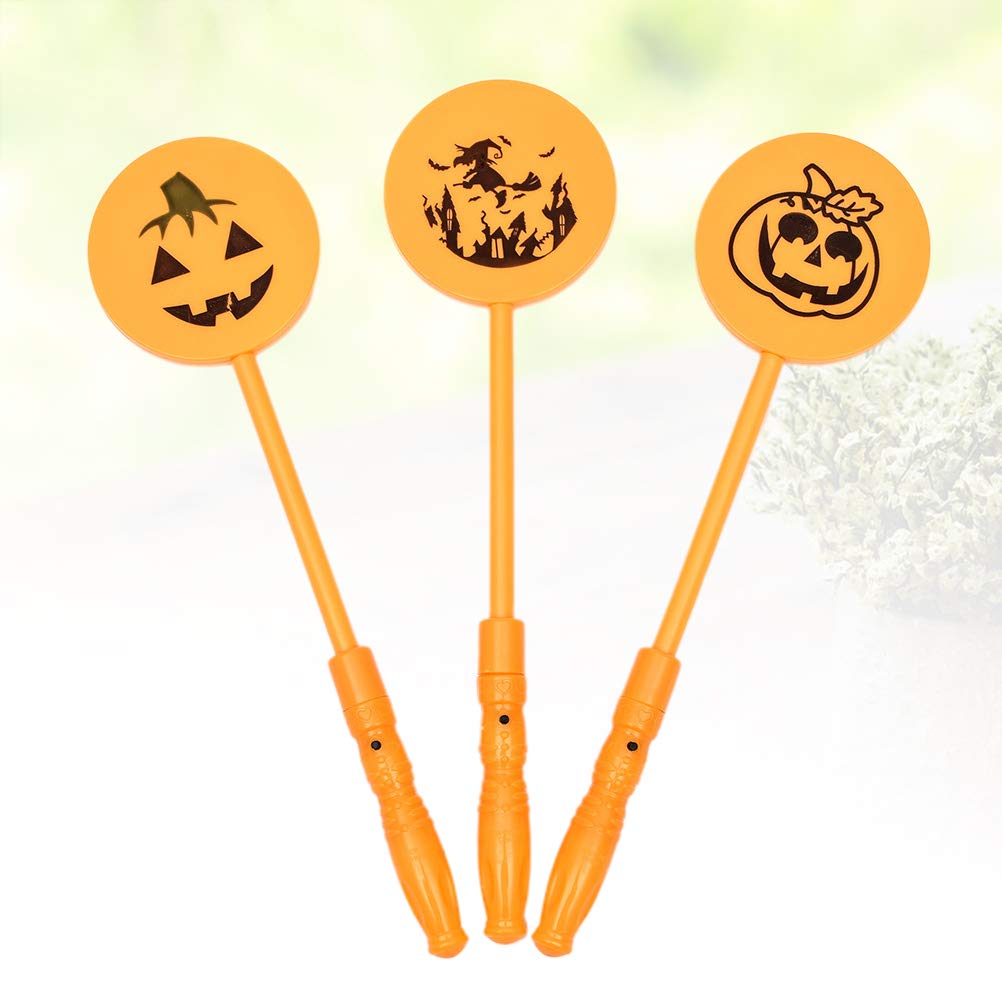 BESPORTBLE 3-Pack Glow Sticks for Babies - Bright Pumpkin Light Sticks for Halloween Decorations, Baby Toys & Child Safety - Perfect for Trick-or-Treating, Party Favors & Nighttime Play