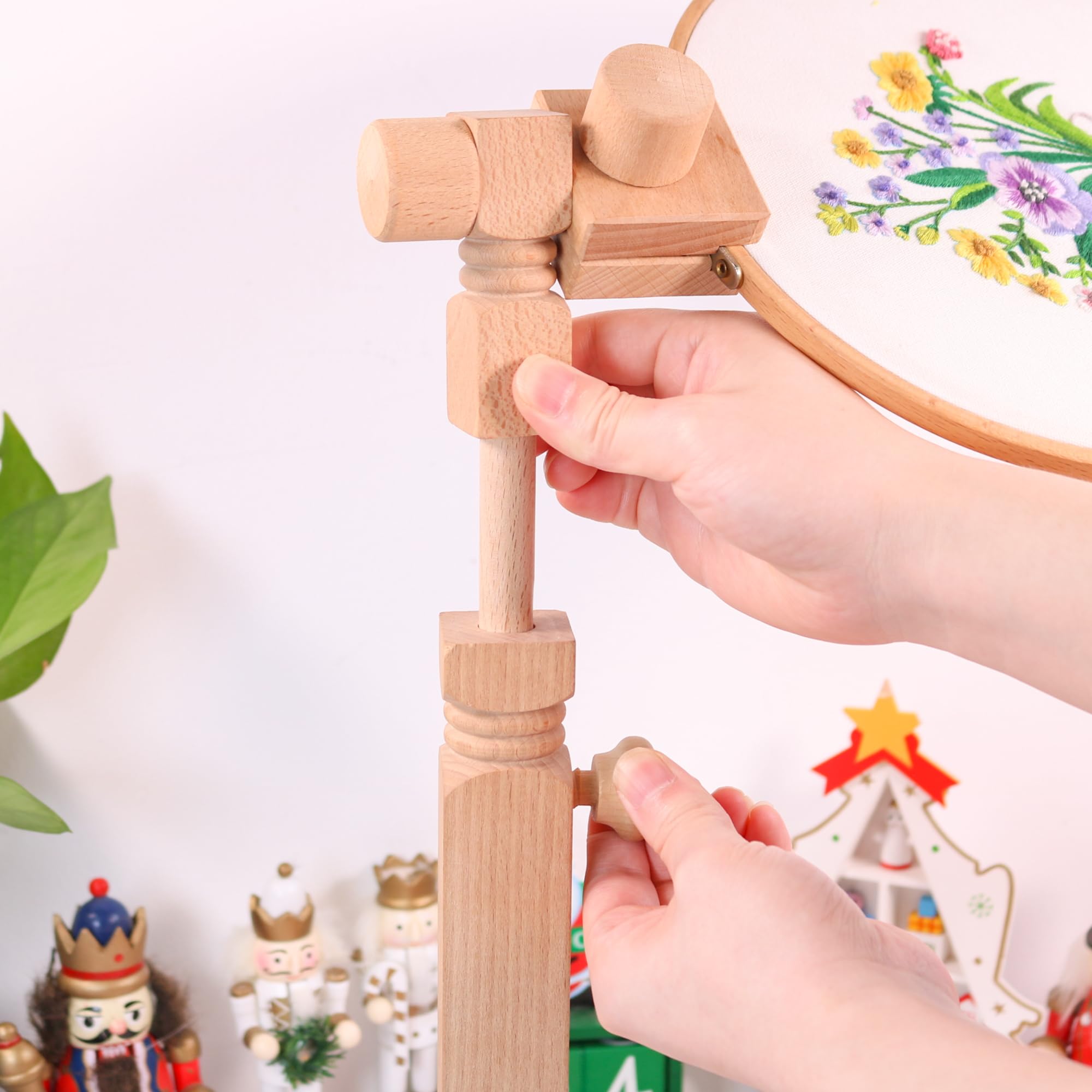 Guofa Embroidery Hoop Stand - Adjustable Rotating Cross Stitch Frame Holder for DIY Crafting, Needlework & Sewing Projects | Perfect for Lap Embroidery, Hand Stitching & Home Decor Crafts