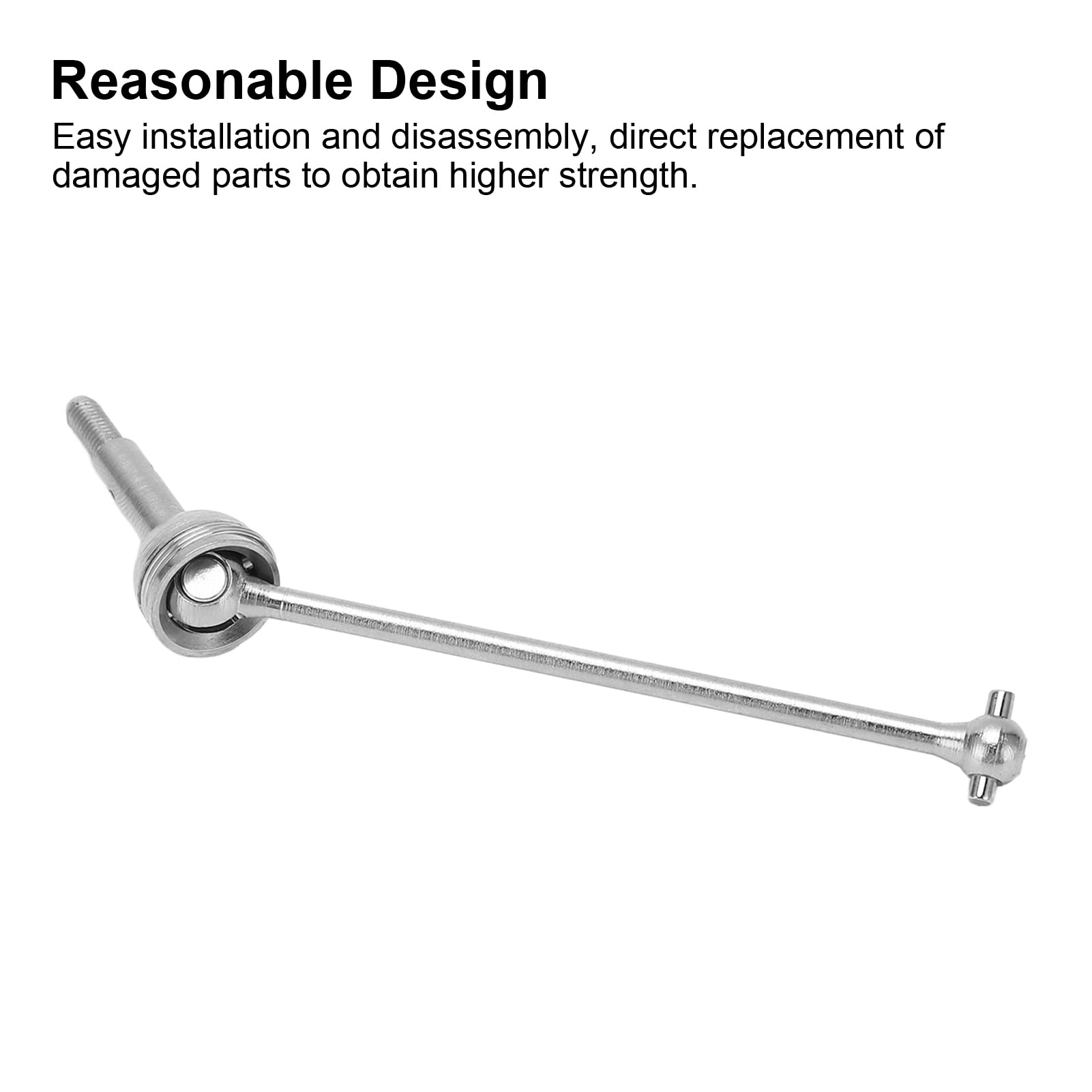 WLtoys 144001 144002 124016-124019 RC Car Upgrade Parts - Stainless Steel CVD Drive Shaft & Front Axle Replacement for Crawler Vehicles | Durable Metal Shaft for Off-Road Racing & RC Car Maintenance