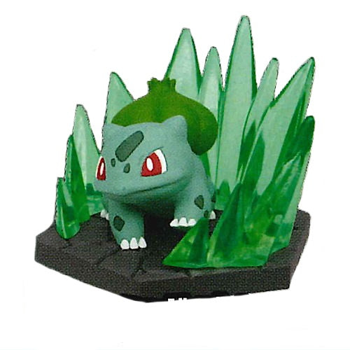Pokemon Diorama Collectible Toy Set - Grass & Fire Type 3-Inch Figures by Takara Tomy | Perfect for Display, Gifts & Pokemon Collections