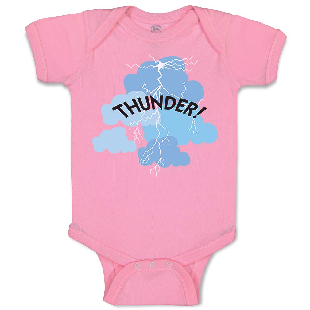 Custom Baby Bodysuit - Funny Thunder Design Cotton Onesie for Boys & Girls | Perfect for Playdates, Photoshoots & Everyday Wear