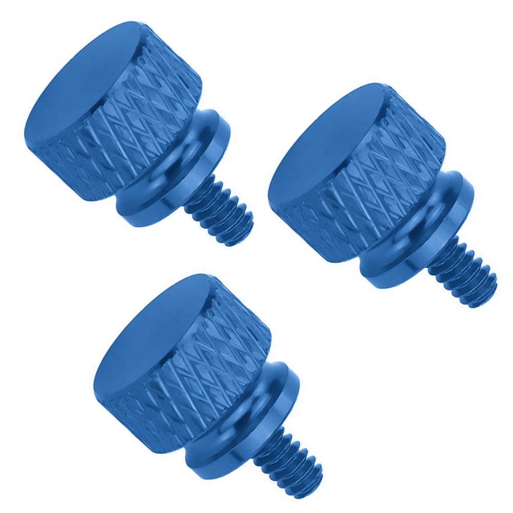 10-Pack Sky Blue Anodized Aluminum Thumbscrews (6-32 Thread) for PC Case, Power Supply, PCI Slots & HDD - DIY Computer Modding & Aesthetic Upgrade - Perfect for Gaming Rigs & Custom PC Builds