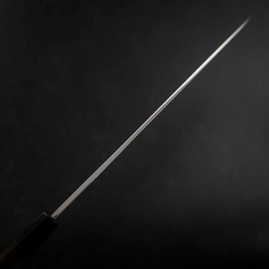 Premium Yanagiba Sushi Knife - Blue Steel #1 Suminagashi Blade with Buffalo Ebony Handle & Sheath (330mm) - Perfect for Sushi Chefs & Japanese Cuisine Lovers