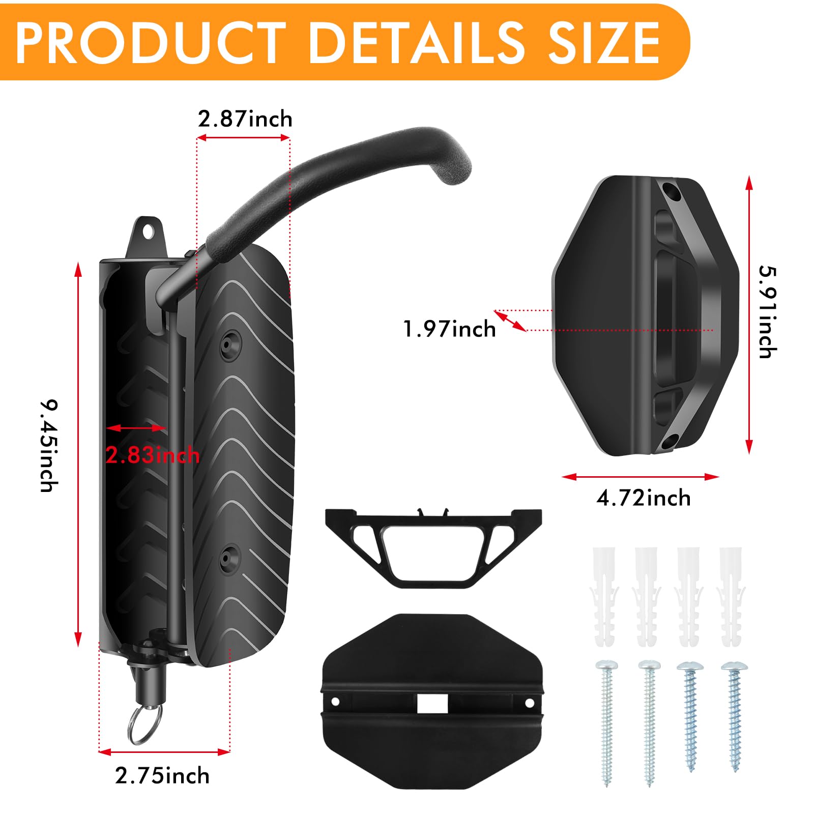 Heavy Duty Swivel Bike Wall Mount Rack - Space Saving Garage Bike Hooks & Hanger for Mountain/Commuter Bikes - Holds Up to 66lbs (2 Pack) - Perfect for Small Spaces & Apartment Storage