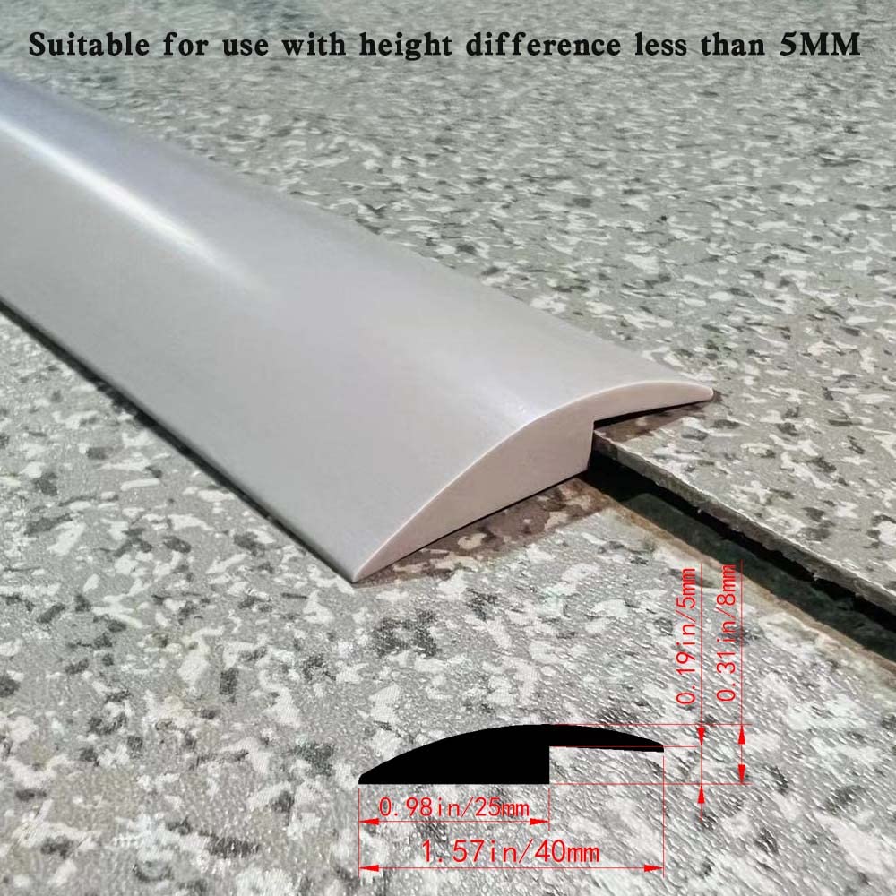 Self-Adhesive Floor Transition Strip - Black 10ft Carpet to Hardwood Edge Trim, Soft Flexible Gap Cover for Doorways & Stairs - Perfect for Home, Office & Commercial Use