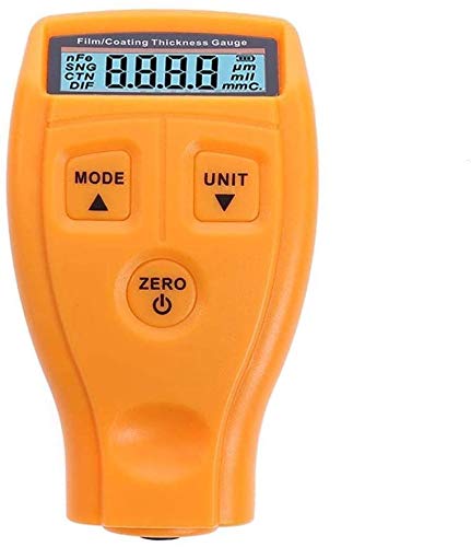 High Accuracy Ultrasonic Paint Thickness Gauge - Digital Coating Tester for Metal, Car Paint & Film | Portable Blue/Yellow | Perfect for Automotive Repair & Industrial Coating Measurement