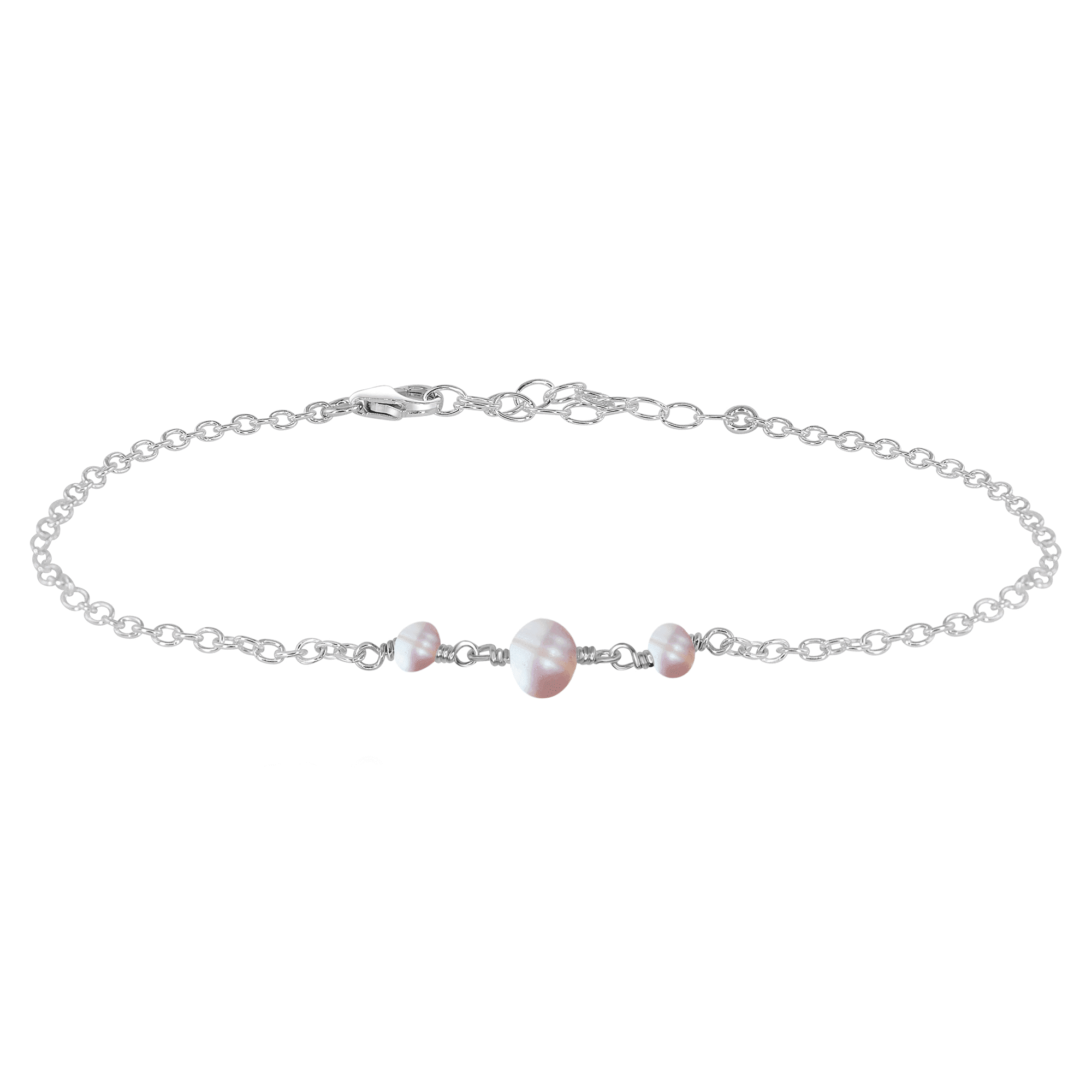 Elegant White Freshwater Pearl Beaded Chain Anklet for Women - Perfect for Beach Weddings, Summer Outfits & Boho Style Accessories