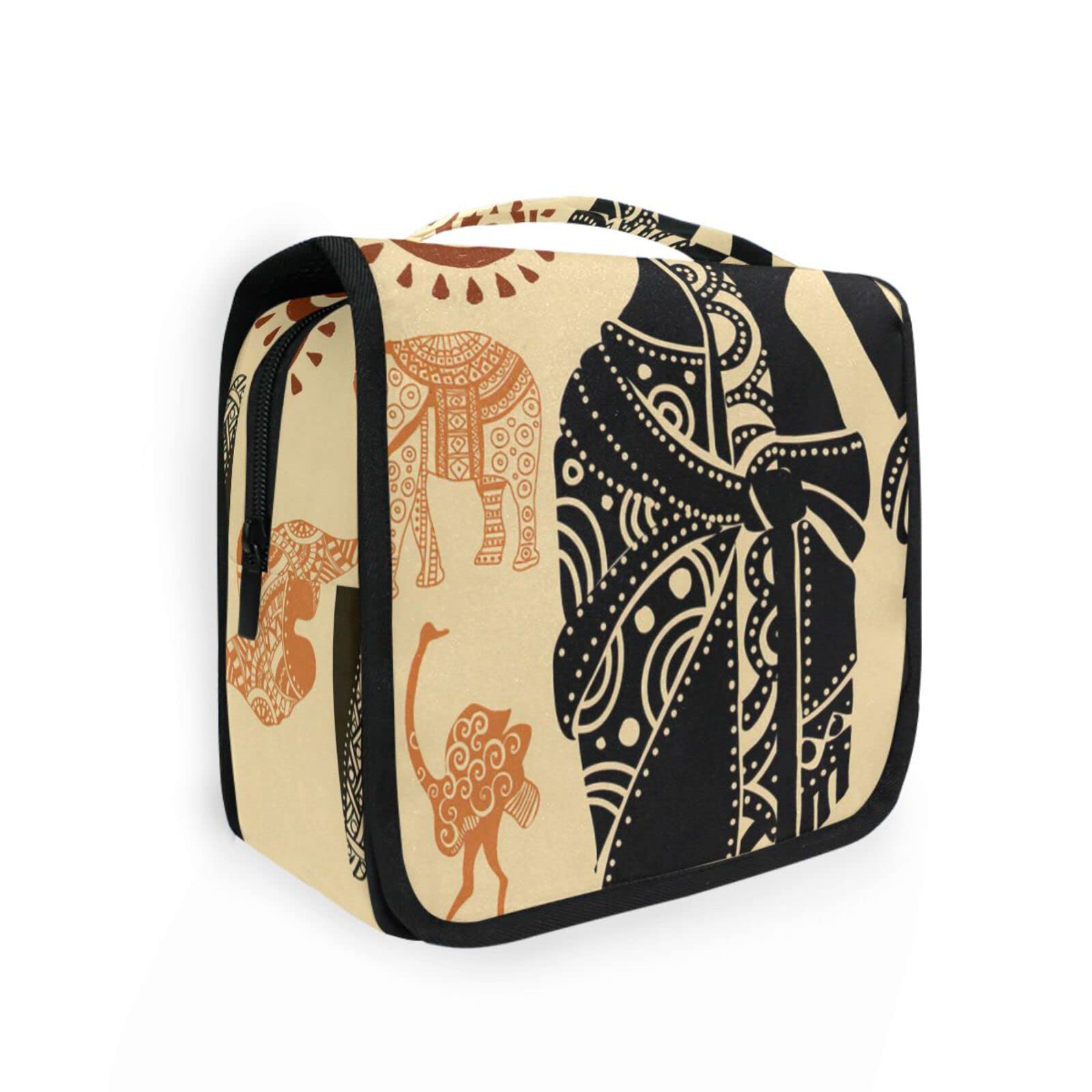 Exotic Animal Print Hanging Toiletry Bag - Portable Travel Cosmetic Organizer for Women & Men - Perfect for Travel, Gym, and Daily Use