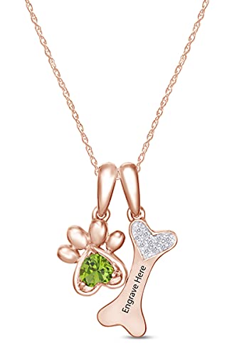 Rose Gold Over : Simulated Peridot