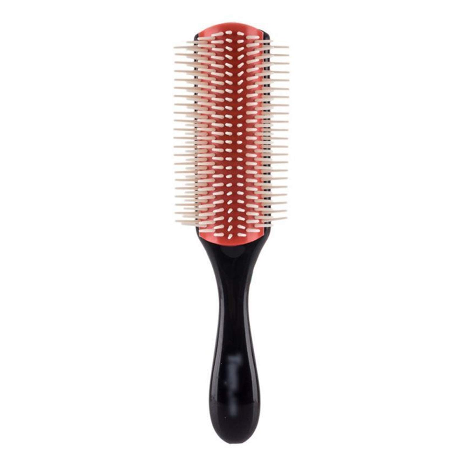Changshuo Professional Hair Brush with Black Nylon Bristles - 9 Row Scalp Massager & Styling Comb for Men & Women - Perfect for Detangling, Styling & Scalp Care at Home or Salon