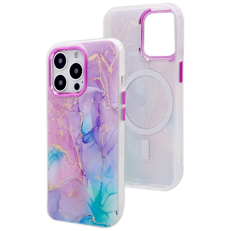 Purple Blue Pink Marble