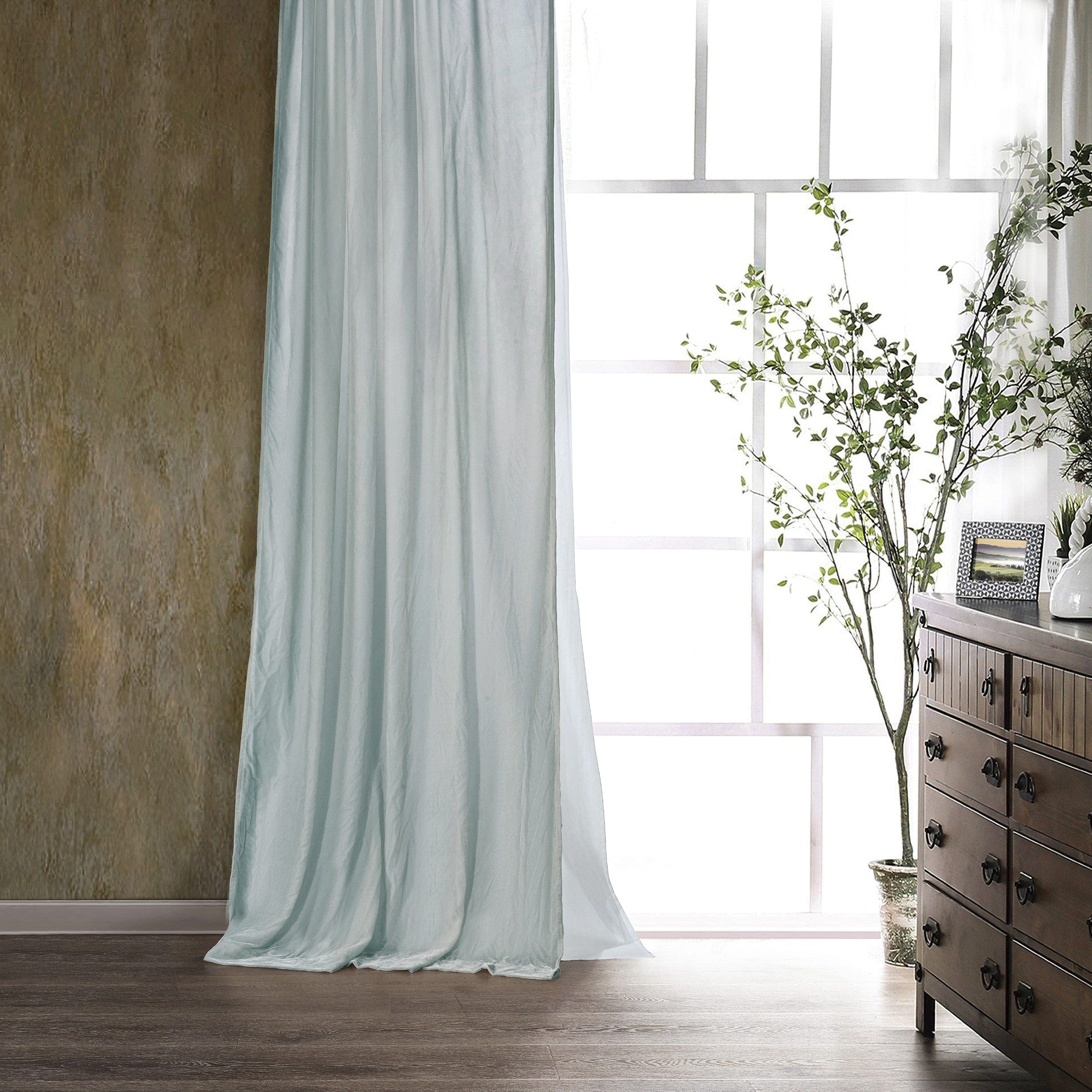 Stella Faux Silk Velvet Curtains - Luxury Blackout Window Drapes for Living Room & Bedroom - Elegant Home Decor for Better Sleep & Light Control