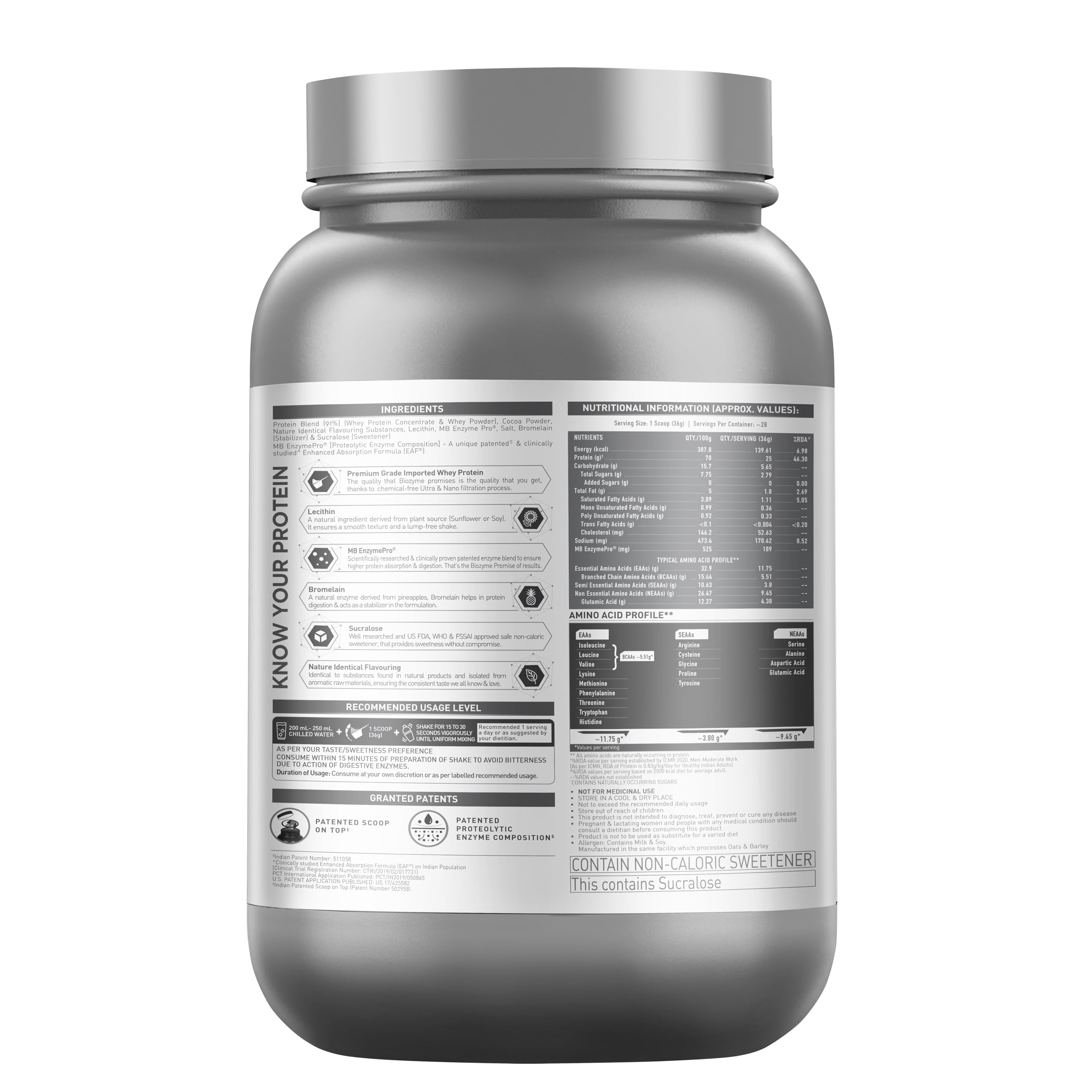 MuscleBlaze Biozyme Performance Whey Protein Powder - Rich Chocolate Flavor, 1kg/2.2lbs | Clinically Proven 50% Faster Protein Absorption for Muscle Recovery & Growth | Ideal for Post-Workout, Weight Training & Fitness Enthusiasts