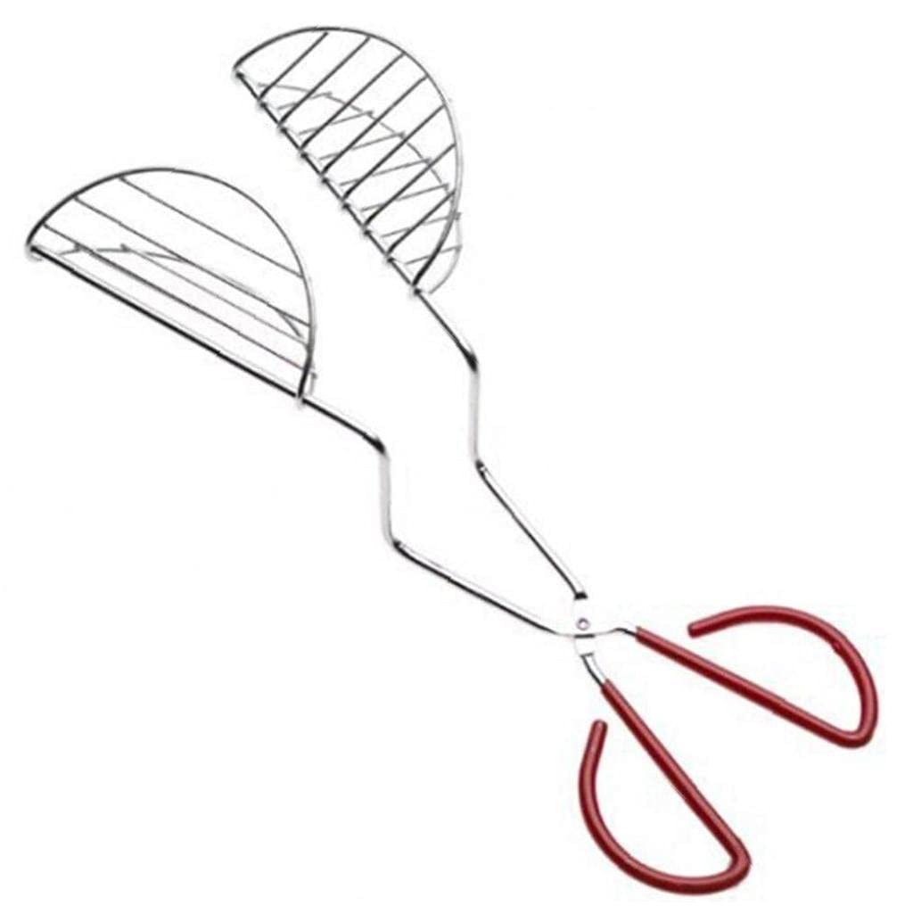 Stainless Steel Tortilla Press & Taco Shell Maker Tongs with Rubber Handle - 12.6 Inch Kitchen Tool for Making Tacos, Quesadillas, and Flatbreads at Home