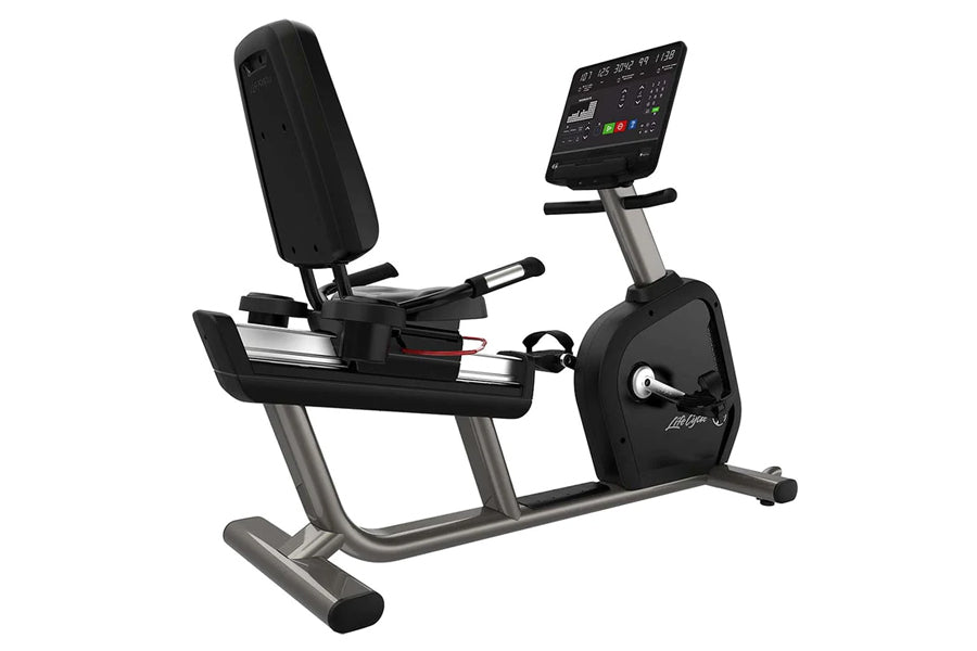 Life Fitness Club Series Plus Recumbent Exercise Bike - Low-Impact Cardio Workout for Home & Commercial Gyms
