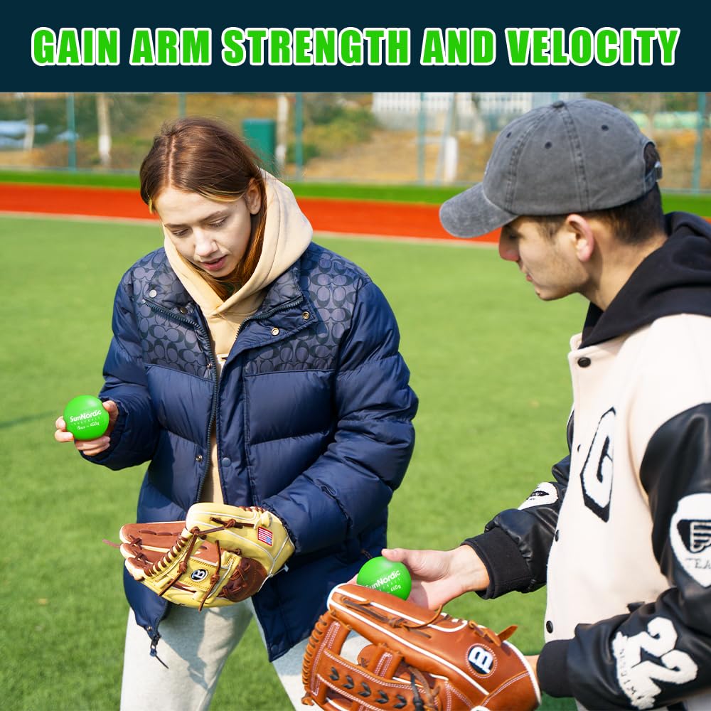 6 Pack Weighted Baseballs (16 oz) - Training Baseballs for Hitting & Pitching Practice - Improve Power & Strength for All Skill Levels - Perfect for Baseball Drills, Batting Practice & Pitching Training at Home or Field