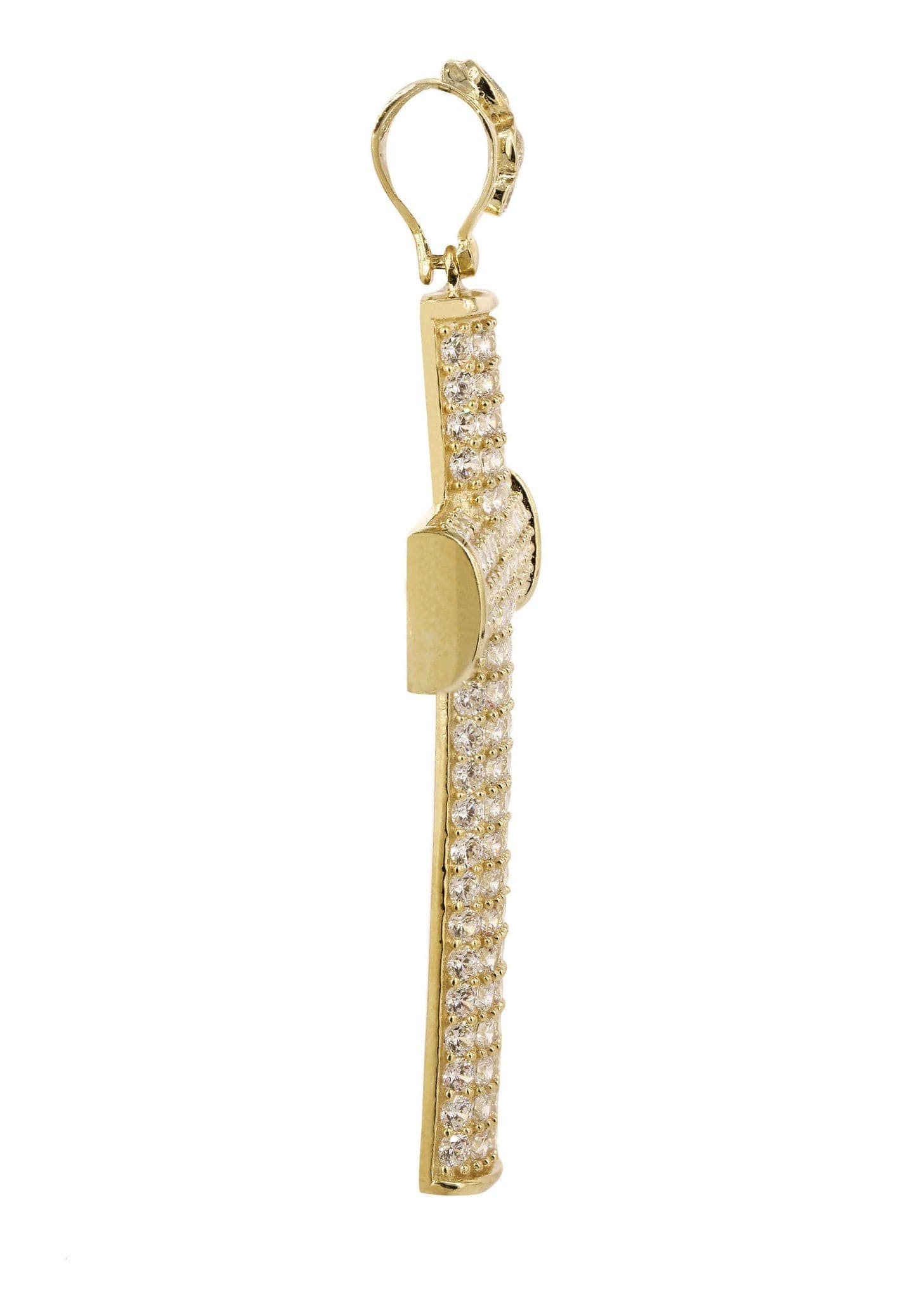 10K Gold Cross Pendant Necklace - 17.4 Grams (0.61 oz) Religious Jewelry for Women & Men - Perfect for Baptism, First Communion & Everyday Wear