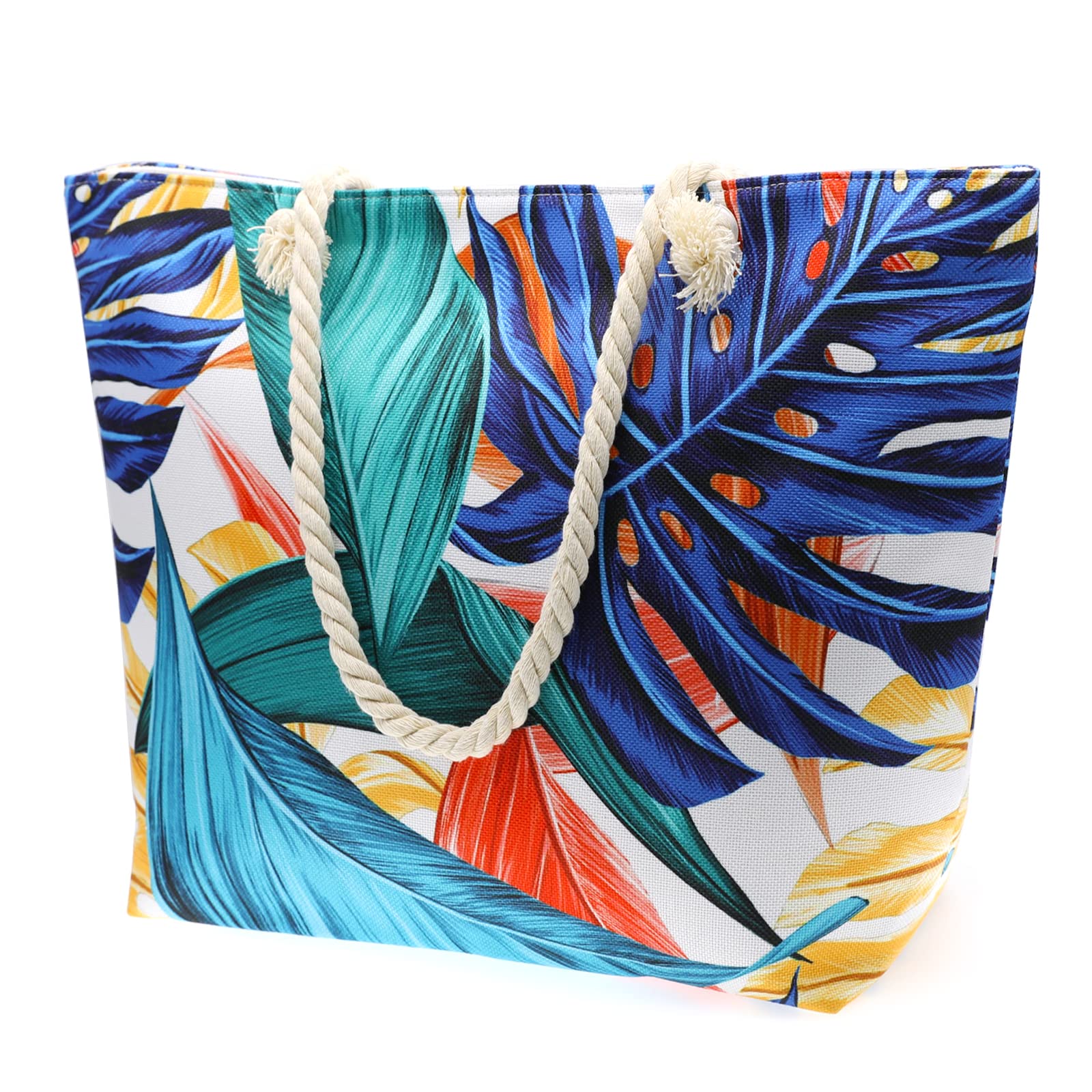 Waterproof Extra Large Beach Tote Bag for Women - Zippered Travel & Daily Use Tote - Perfect for Pool, Beach, Gym & Shopping