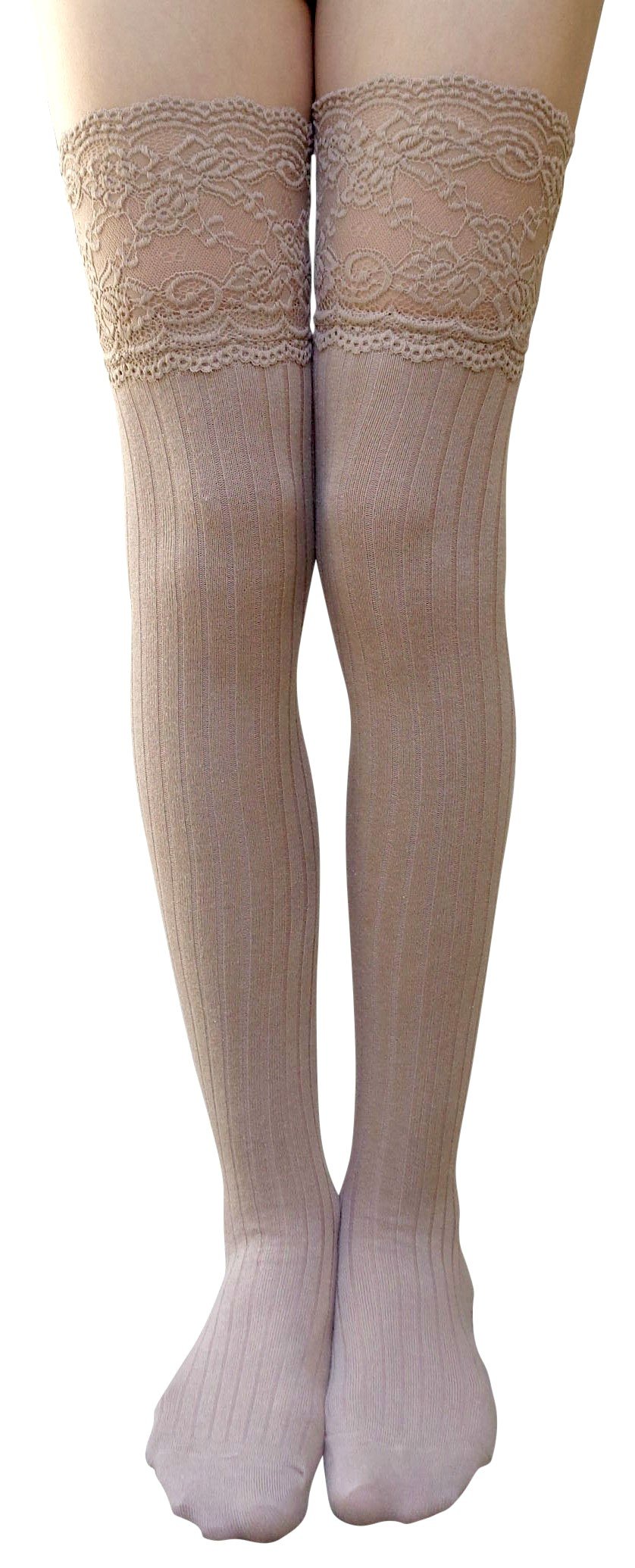 Sexy Over Knee High Socks - Thigh High Lace Stockings for Women, Fashionable & Comfortable - Perfect for Cosplay, Party, Daily Wear & Gift Giving