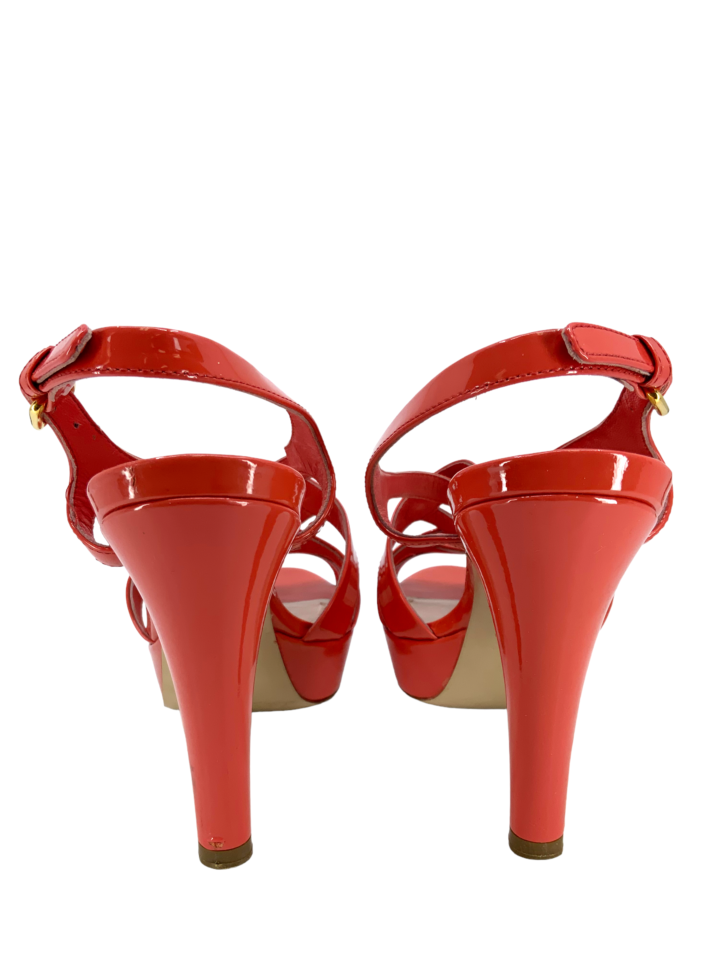 MIU MIU Women's Patent Leather Strappy Platform Sandals Size 7.5 - Perfect for Weddings, Parties & Summer Outfits