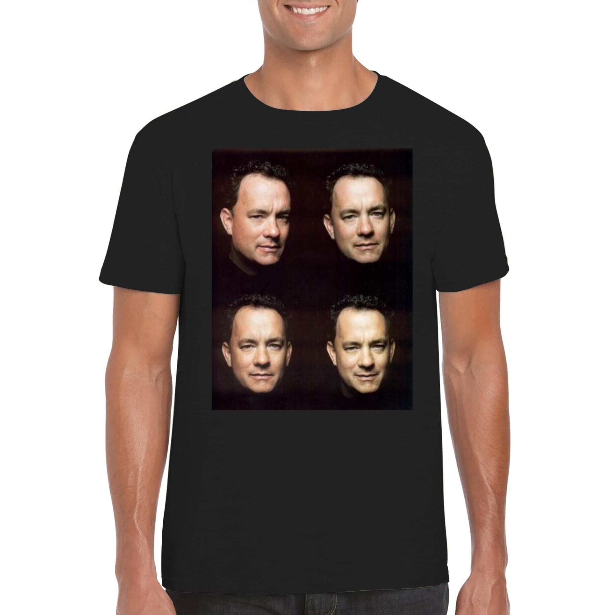 Tom Hanks Graphic T-Shirt for Men - Soft Cotton Crewneck Tee with Vintage Print - Perfect for Casual Wear, Movie Nights & Fan Gifts