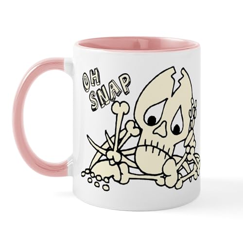 White/Pink Inside - OH SNAP! Halloween Skeleton Mug