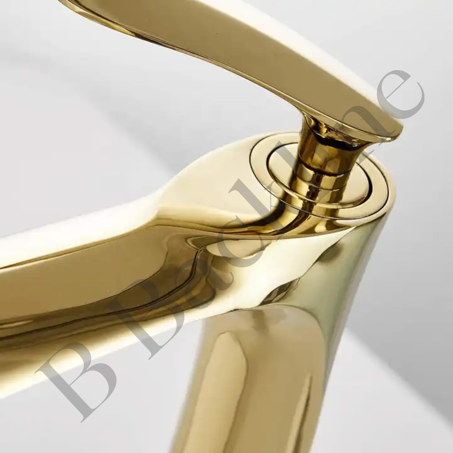 Brass Waterfall Bathroom Sink Faucet - Single Handle Mixer Tap for Bathroom & Living Room (Gold)