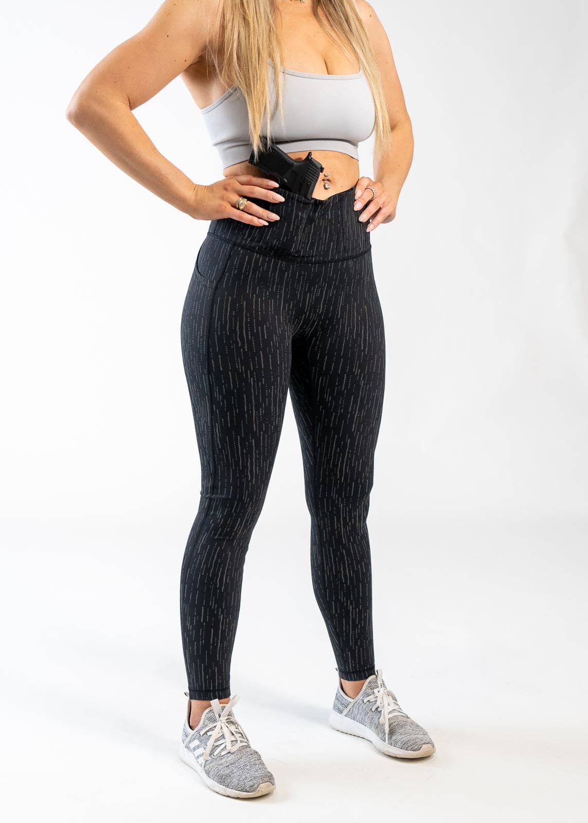 Concealed Carry Leggings with Hidden Pockets - Holographic Rain-Resistant Yoga Pants for Women | Perfect for Gym, Running & Everyday Wear