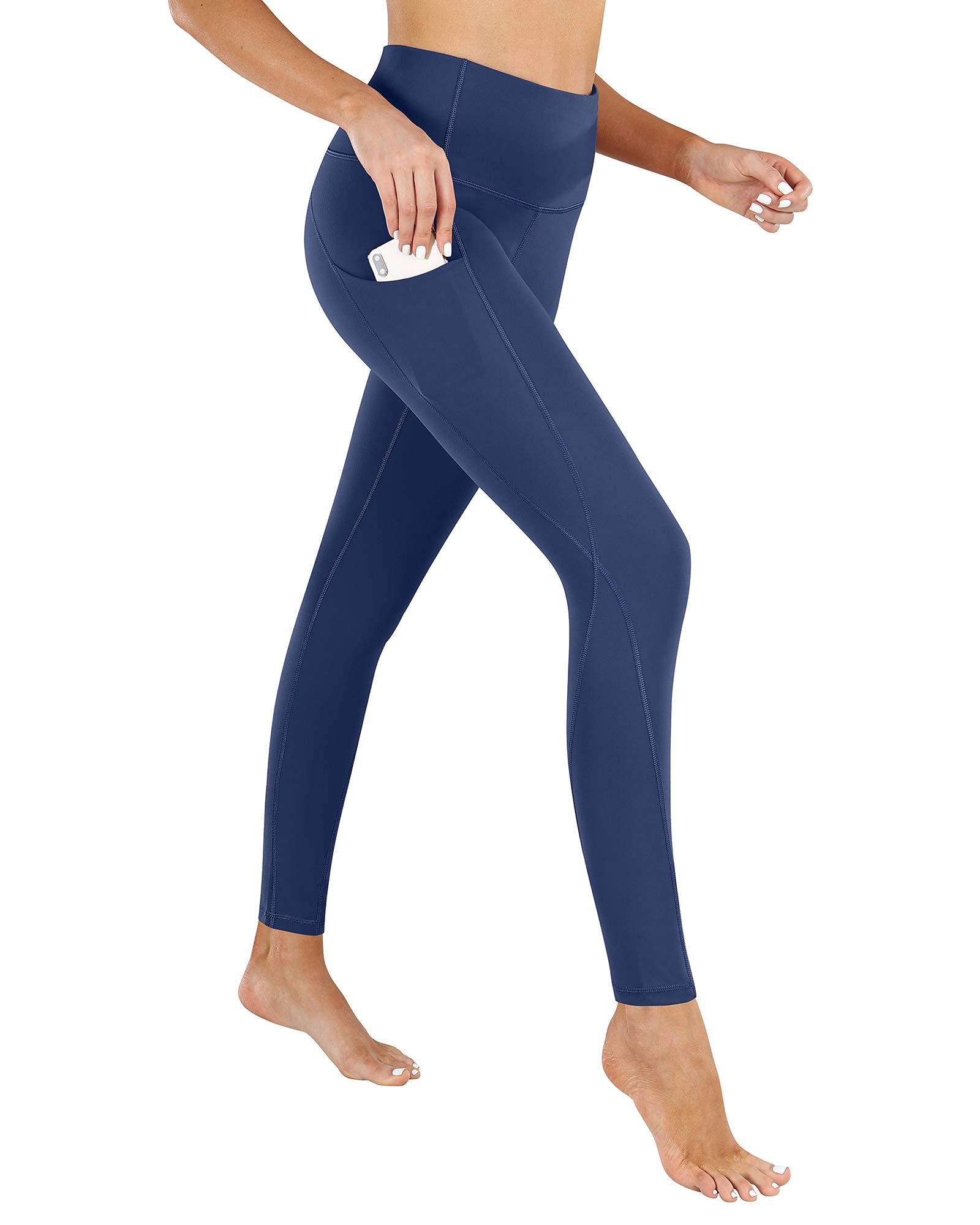PHISOCKAT High Waist Yoga Pants for Women with Pockets - Tummy Control Workout Leggings - Comfortable Gym & Running Pants for Yoga, Fitness & Everyday Wear