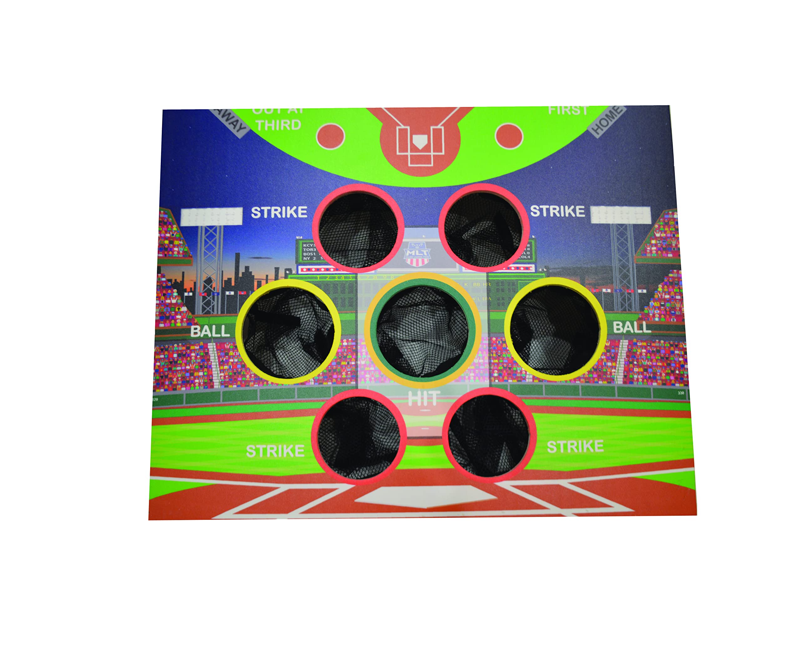 DEEP SHOT Games 2-in-1 Outdoor Sports Set - Baseball & Basketball Bean Bag Toss Game for Backyard, Picnic, and Tailgate Party Fun - Perfect for Kids and Adults Family Outdoor Activities