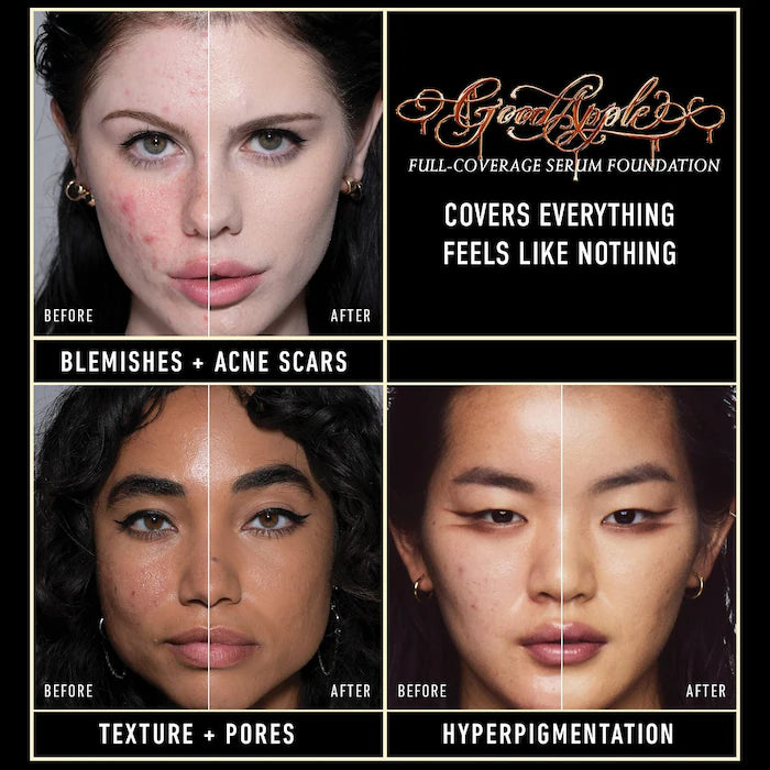 KVD Beauty Good Apple Full Coverage Foundation - Non-Comedogenic, Vegan & Cruelty-Free Makeup Base for Flawless Skin | Perfect for Daily Wear, Photo Shoots & Special Occasions
