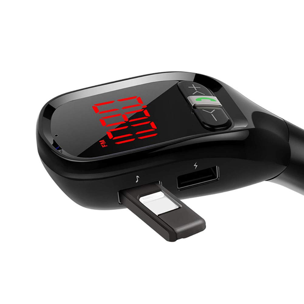 Wireless Bluetooth FM Transmitter for Car - 4.2 In-Car Radio Adapter with Hands-Free Calling, Dual USB Charging Ports, LED Display & 4 Stereo Modes | Perfect for Road Trips, Commuting & Streaming Music