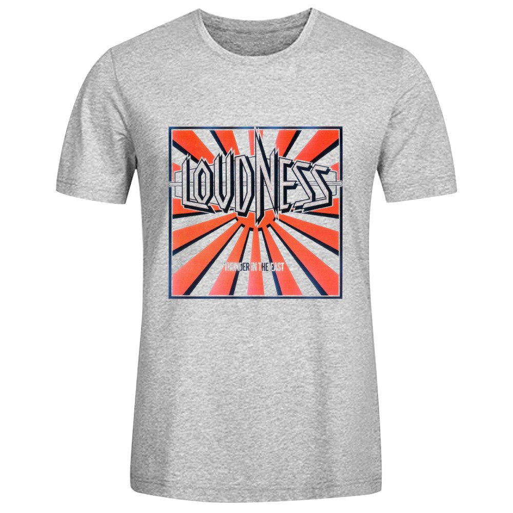 Loudness Thunder In The East Men's Summer T-Shirt - Round Neck Grey Cotton Tee for Casual Wear & Outdoor Activities
