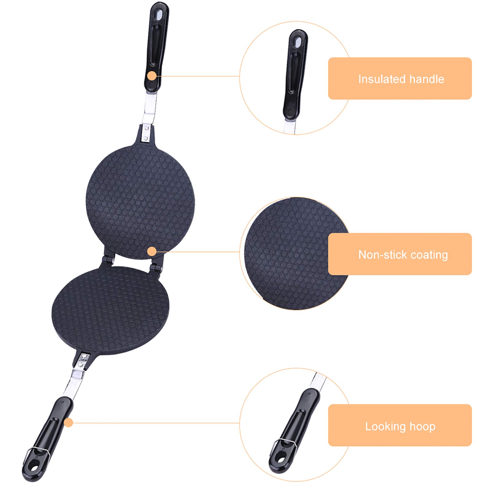 **Nonstick Aluminum Alloy Egg Roll Maker & Waffle Cone Maker – DIY Ice Cream Cone Mold for Home, Commercial Use – Perfect for Parties, Dessert Shops & Street Food Stalls**