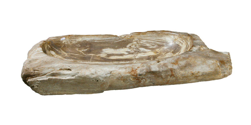 Natural Petrified Wood Bathroom Sink - 30 to 36 Inch Vanity Top with Unique Fossilized Patterns | Perfect for Rustic, Farmhouse & Luxury Bathroom Decor