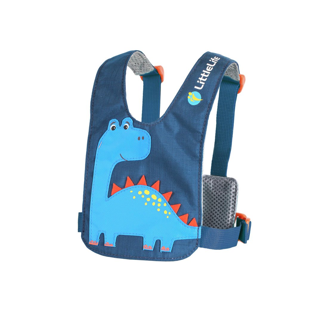 LittleLife Dinosaur Toddler Safety Harness - Adjustable Walking Reins for Kids 1-3 Years | Cute Dino Backpack Leash for Child Safety in Crowds, Parks & Shopping