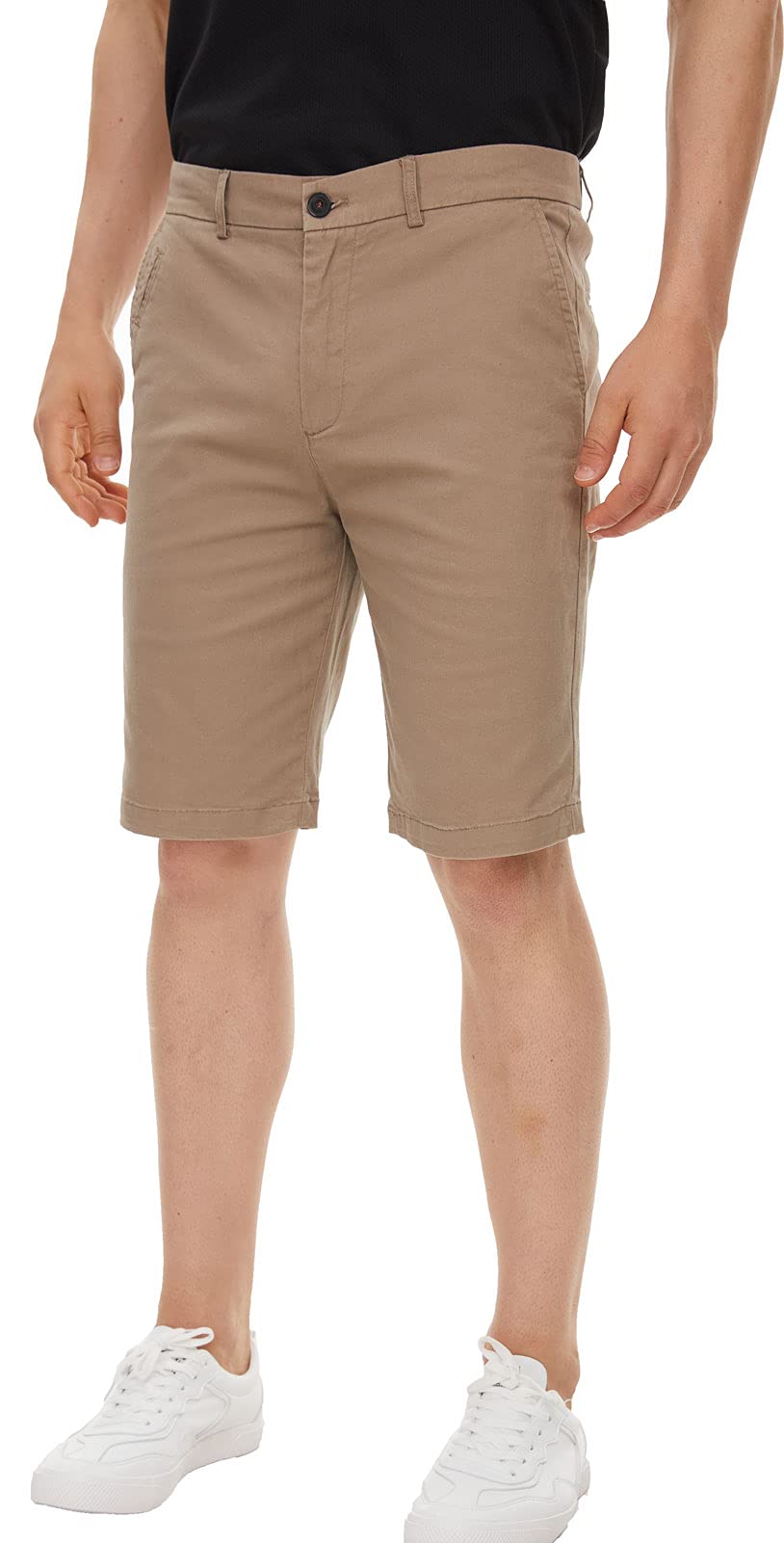 Men's Slim Fit Khaki Chino Shorts - 9 Inch Inseam, Plaid & Plain Casual Summer Shorts | Perfect for Beach, Travel & Outdoor Activities