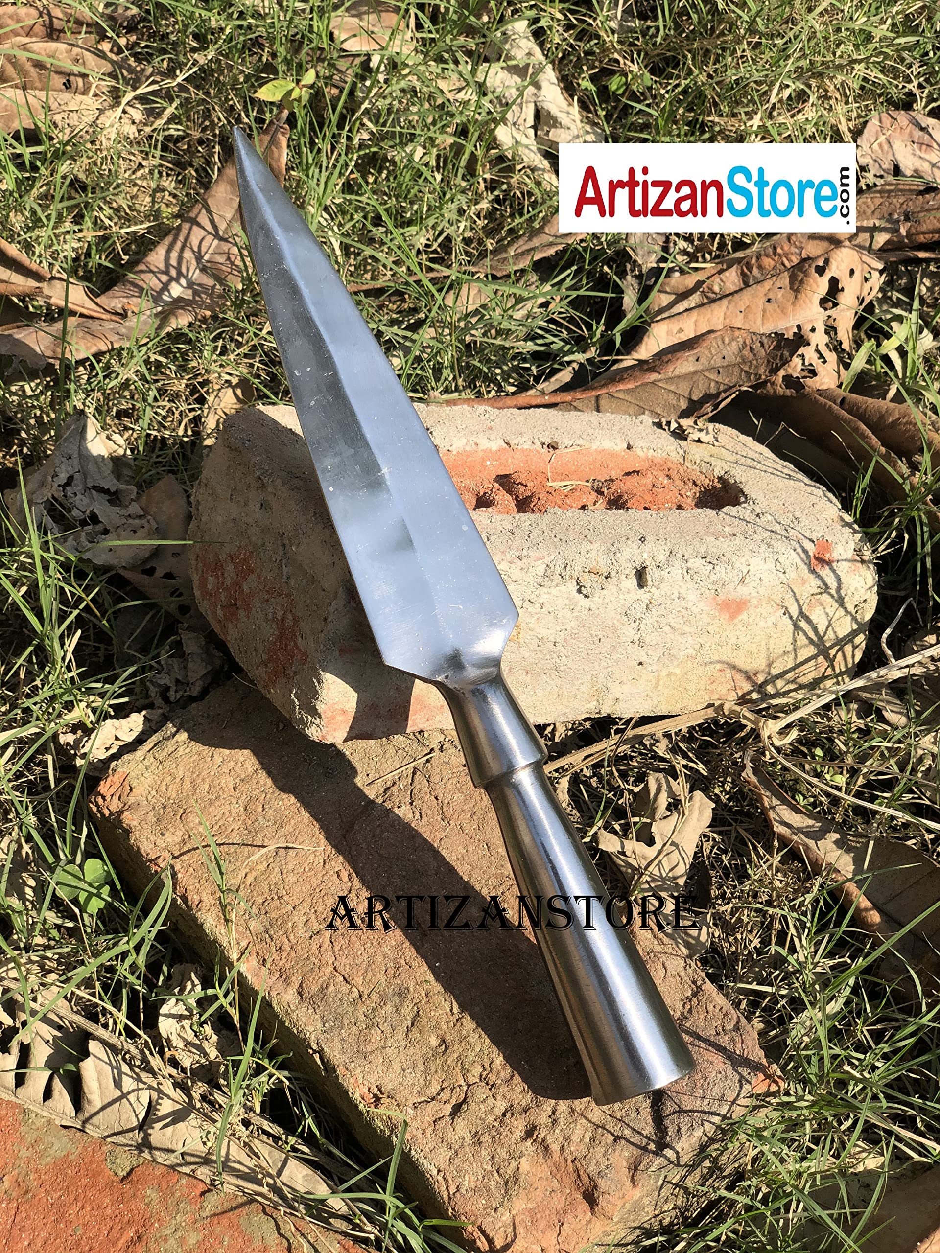 Hand Forged Viking Saga Iron Spear Head Replica - Medieval Weapon Collectible - Perfect for Historical Reenactments, Cosplay & Home Decor