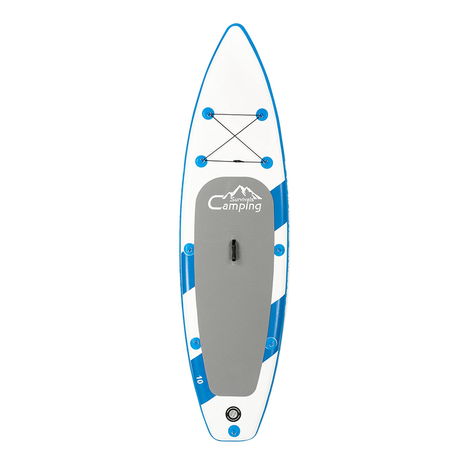 Tesmula GT2-KJ 11 Feet Inflatable Stand Up Paddle Board - Lightweight Blue & White SUP for Adults - Perfect for Yoga, Fishing & Ocean Surfing